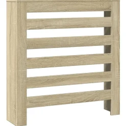 vidaXL Cubierta de radiador madera ingeniería 78x20x82 cm Roble Sonoma