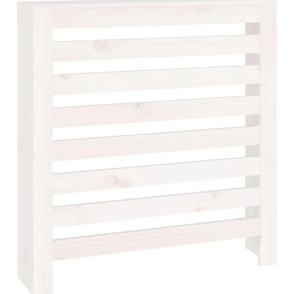 vidaXL Cubierta de radiador madera maciza de pino 79,5x19x84 cm Blanco Clearance