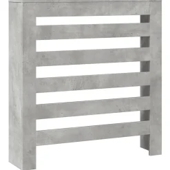vidaXL Cubierta de radiador madera ingeniería gris hormigón 78x20x82cm Gris hormigón Best