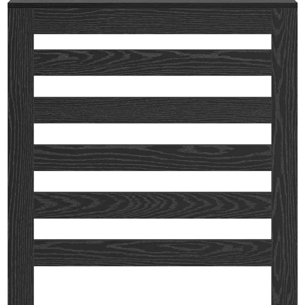 vidaXL Accesorios Para Electrodomésticos-Cubierta de Radiador Roble Negro 78 x 20 x 82 cm