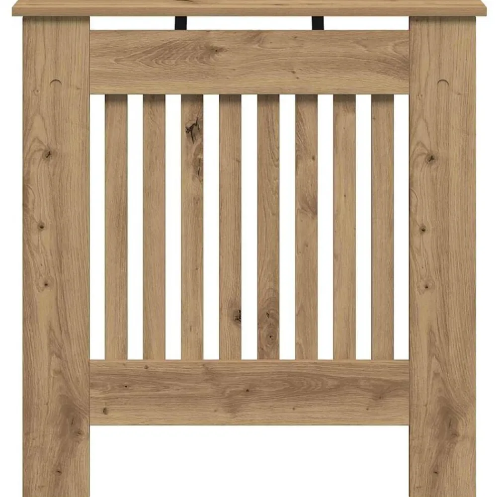 vidaXL Accesorios Para Electrodomésticos-Cubierta de Radiador Roble artesanal 78 x 19 x 81,5 cm