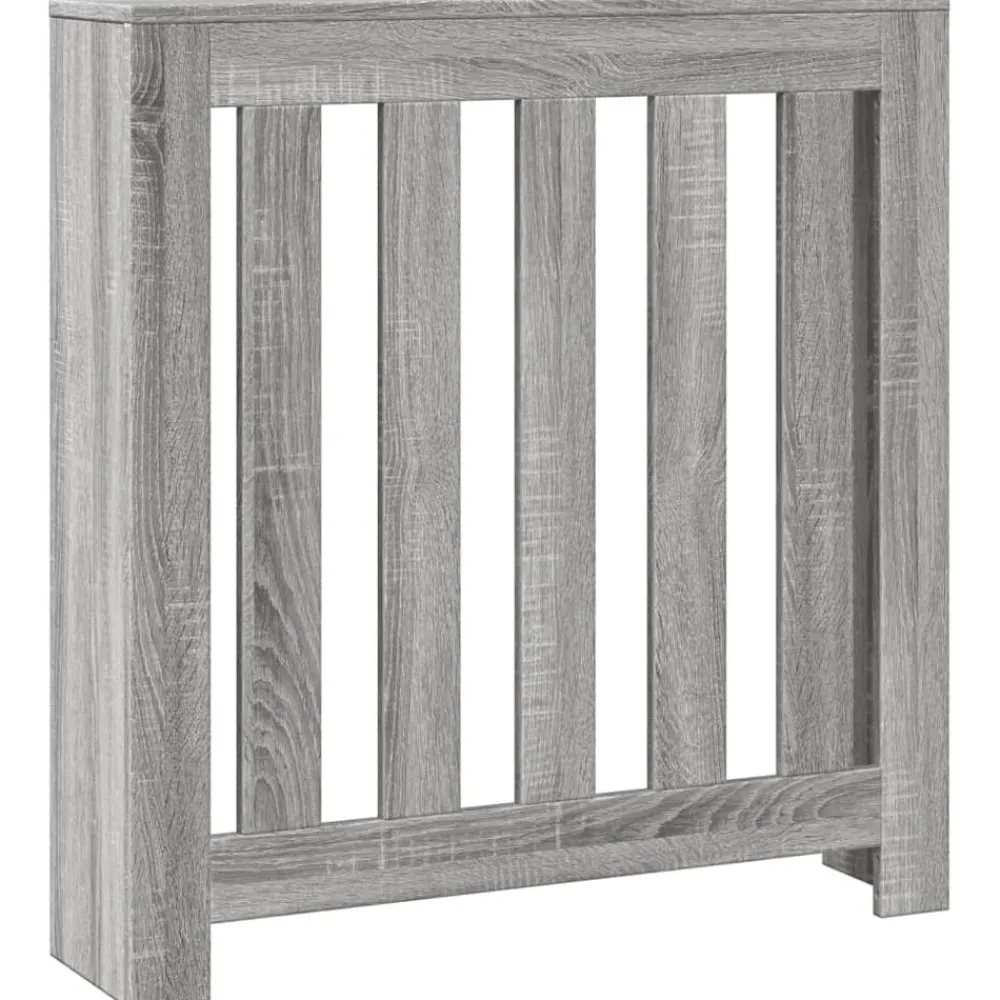 vidaXL Cubierta de radiador madera ingeniería 78x20x82 cm Gris sonoma Hot