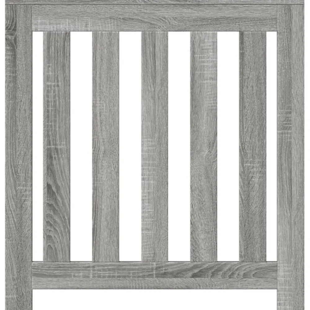 vidaXL Cubierta de radiador madera ingeniería 78x20x82 cm Gris sonoma Hot