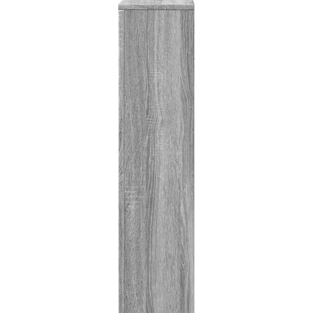 vidaXL Cubierta de radiador madera ingeniería 78x20x82 cm Gris sonoma Hot