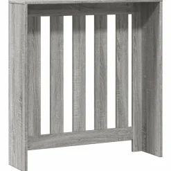 vidaXL Cubierta de radiador madera ingeniería 78x20x82 cm Gris sonoma Hot