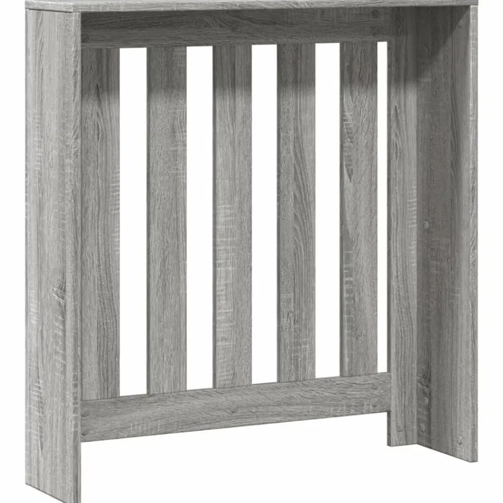 vidaXL Cubierta de radiador madera ingeniería 78x20x82 cm Gris sonoma Hot