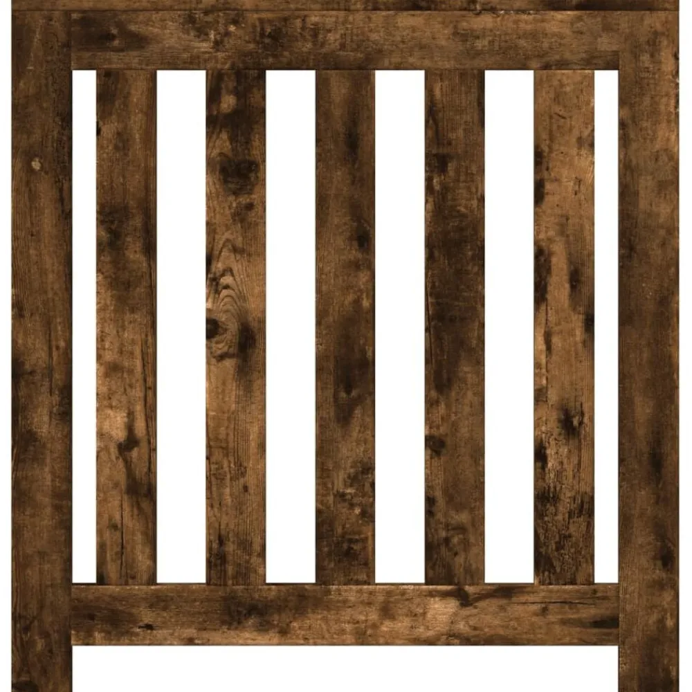 vidaXL Cubierta de radiador madera ingeniería 78x20x82cm Roble ahumado Clearance