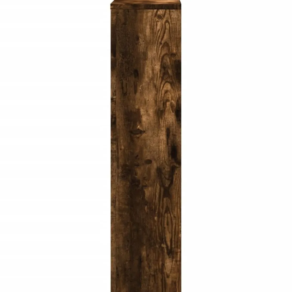 vidaXL Cubierta de radiador madera ingeniería 78x20x82cm Roble ahumado Clearance