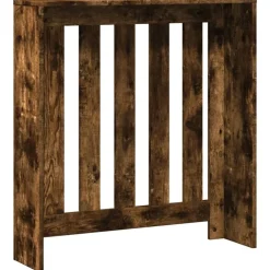 vidaXL Cubierta de radiador madera ingeniería 78x20x82cm Roble ahumado Clearance