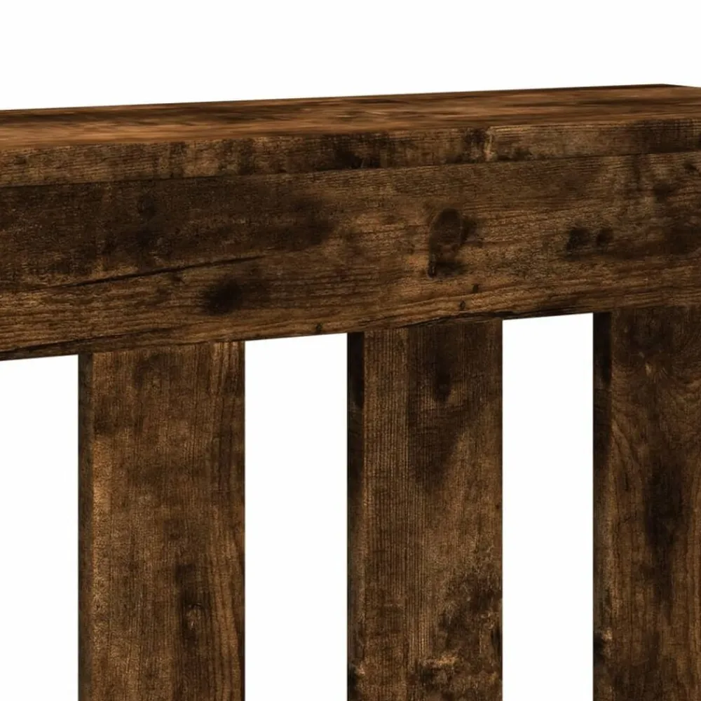 vidaXL Cubierta de radiador madera ingeniería 78x20x82cm Roble ahumado Clearance