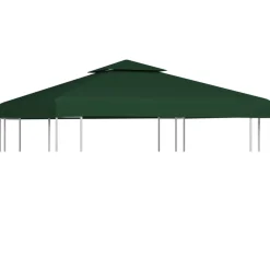 vidaXL Cubierta de repuesto de cenador 310 g/m² 3x3 m Verde Discount