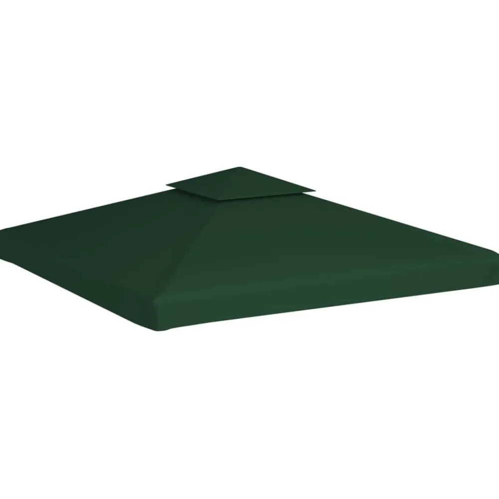 vidaXL Cubierta de repuesto de cenador 310 g/m² 3x3 m Verde Discount
