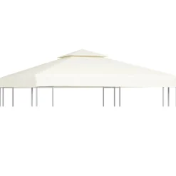 vidaXL Jardín-Cubierta de repuesto de cenador 310 g/m² blanco 3x3 m