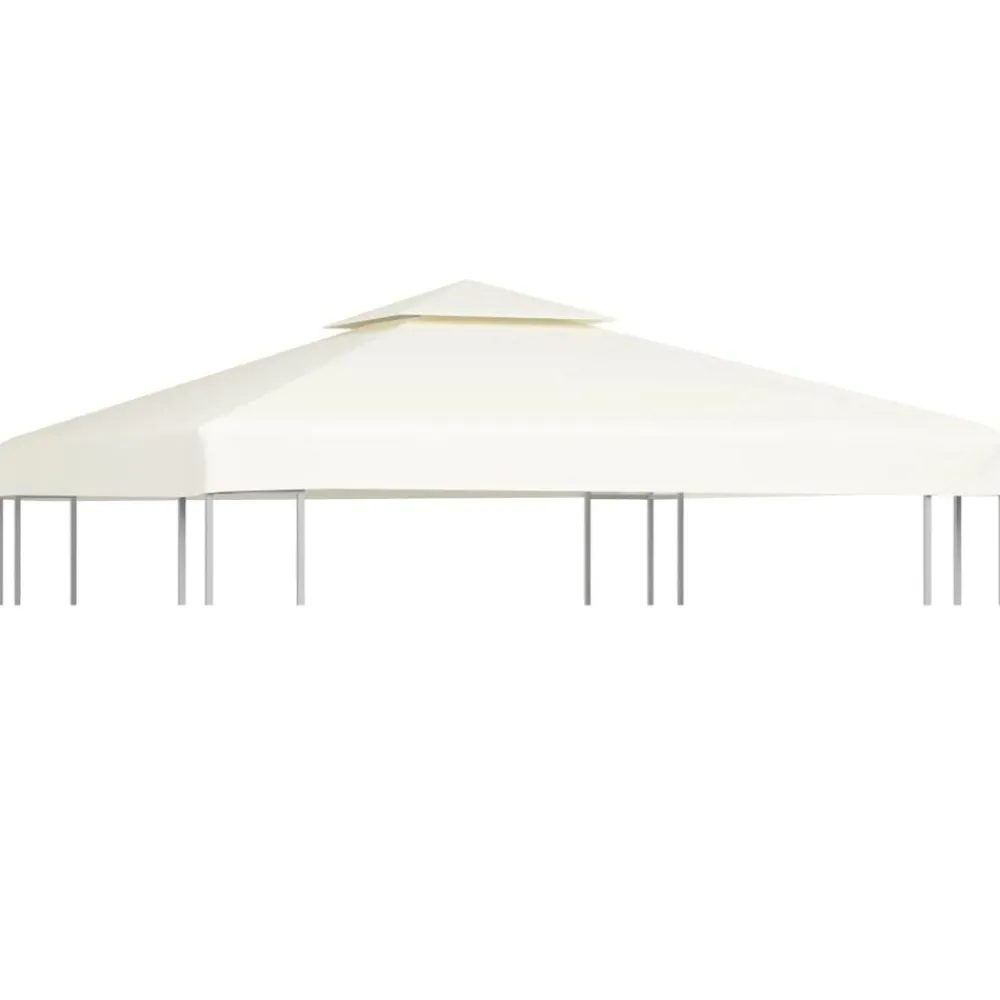 vidaXL Jardín-Cubierta de repuesto de cenador 310 g/m² blanco 3x3 m
