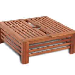 vidaXL Cubierta para base de sombrilla de madera Clearance