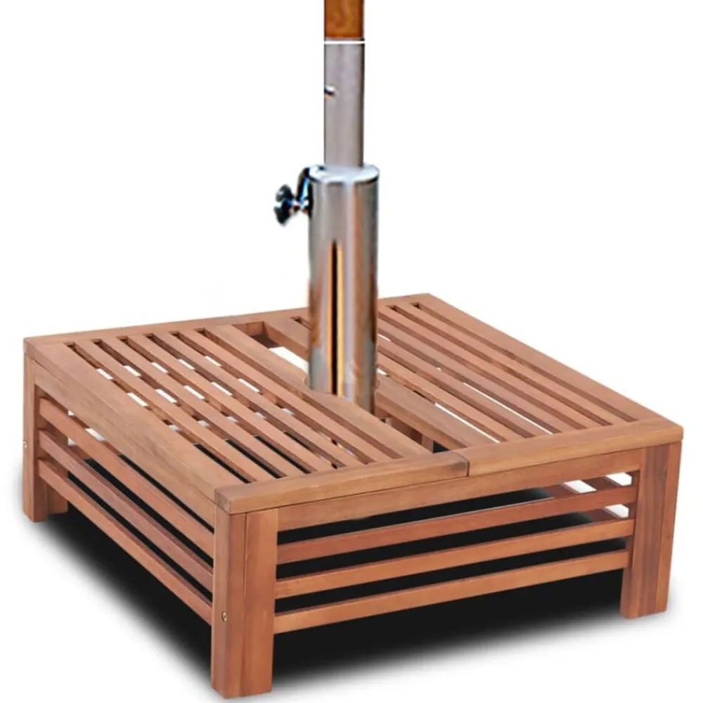 vidaXL Cubierta para base de sombrilla de madera Clearance