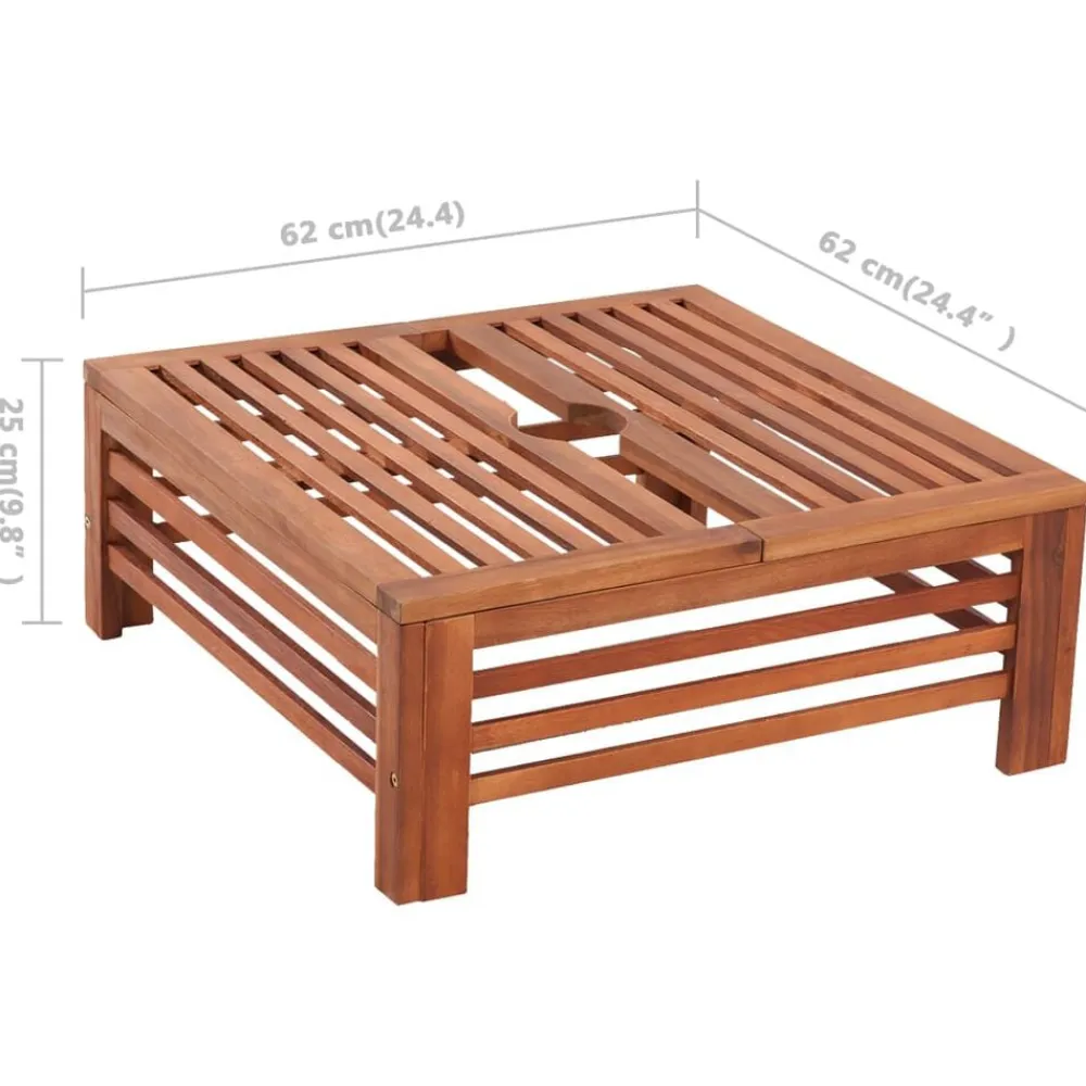 vidaXL Cubierta para base de sombrilla de madera Clearance