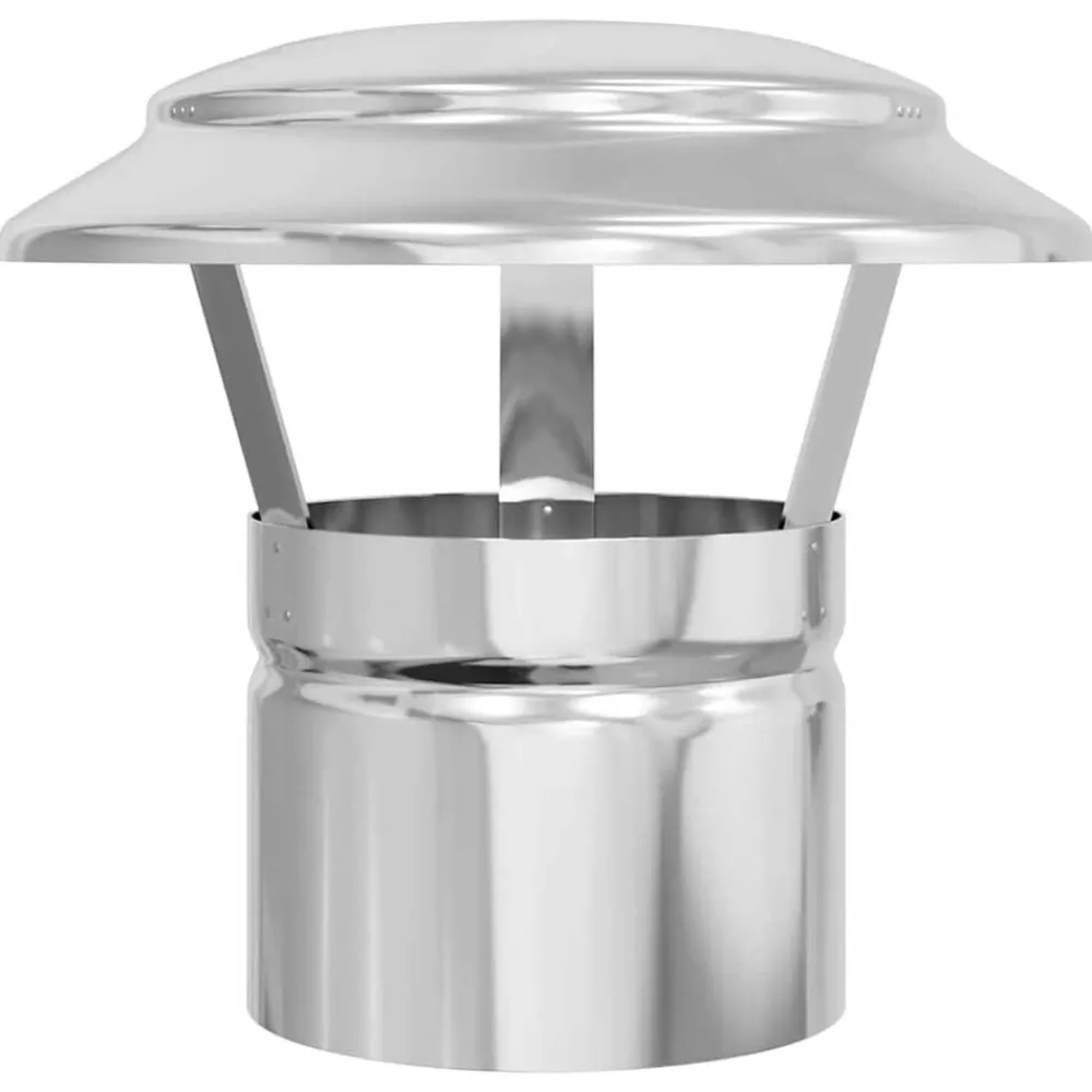 vidaXL Accesorios Para Hornos De Leña Y Chimeneas-Cubierta para Chimenea Plateado 20 x 20 x 18 cm