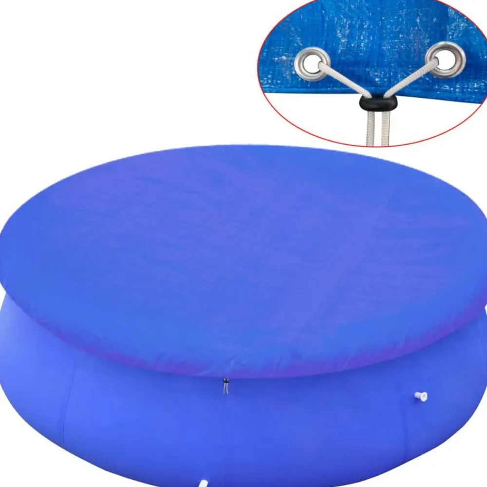 vidaXL Cubierta para piscina sobre suelo redonda 300 cm New
