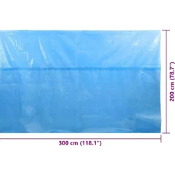 vidaXL Cubierta para piscina rectangular PE 300x200 cm Azul New