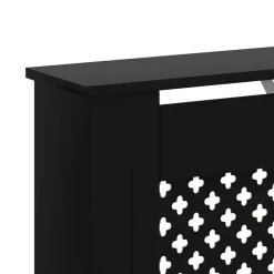 vidaXL Cubierta para radiador MDF 112x19x81,5 cm Negro New