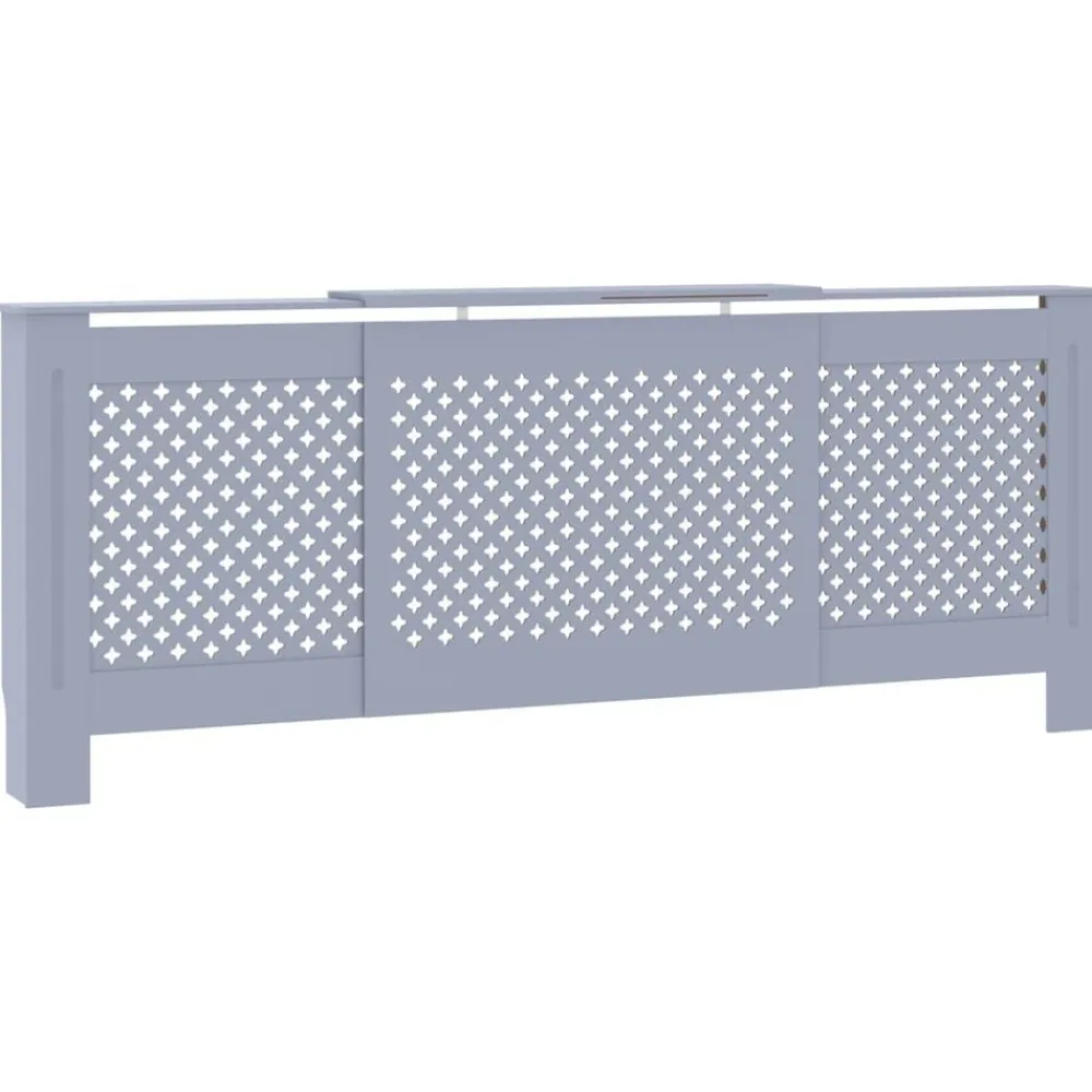 vidaXL Accesorios Para Electrodomésticos-Cubierta para radiador MDF 205 cm