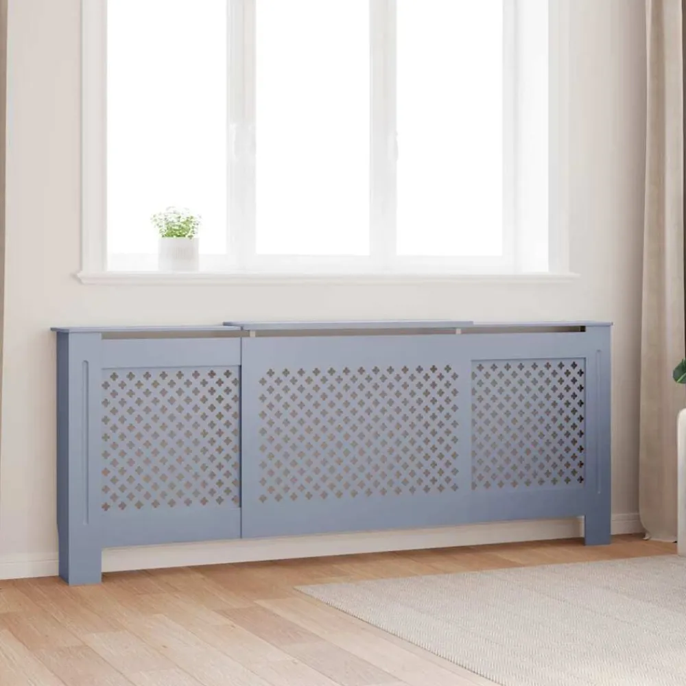 vidaXL Accesorios Para Electrodomésticos-Cubierta para radiador MDF 205 cm