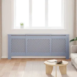 vidaXL Accesorios Para Electrodomésticos-Cubierta para radiador MDF 205 cm