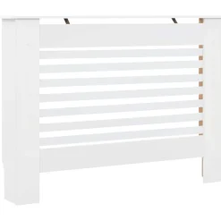 vidaXL Cubierta para radiador MDF 112x19x81,5 cm Blanco Clearance