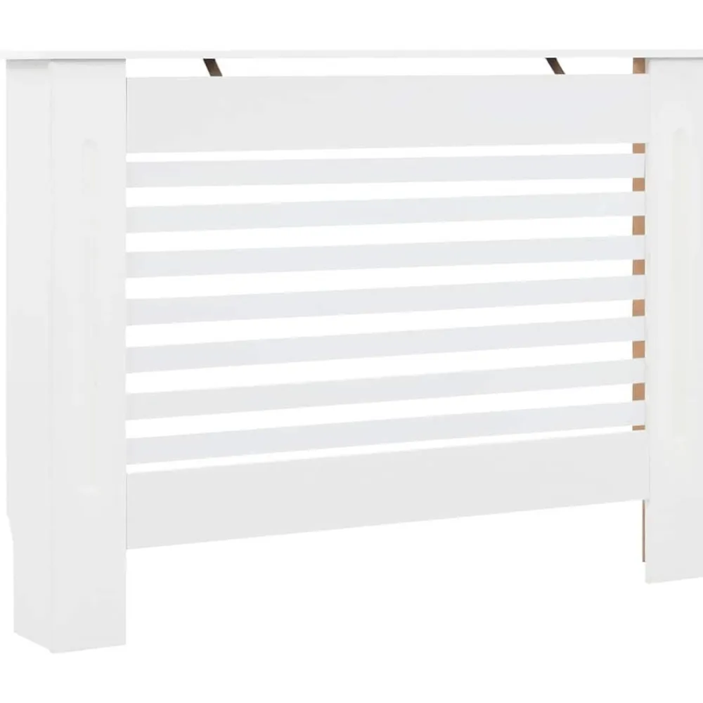 vidaXL Cubierta para radiador MDF 112x19x81,5 cm Blanco Clearance