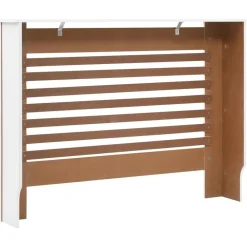vidaXL Cubierta para radiador MDF 112x19x81,5 cm Blanco Clearance