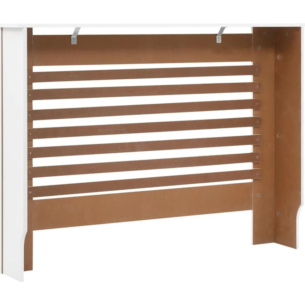 vidaXL Cubierta para radiador MDF 112x19x81,5 cm Blanco Clearance