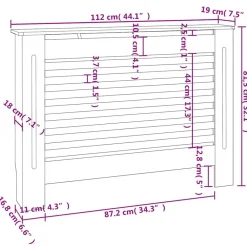 vidaXL Cubierta para radiador MDF 112x19x81,5 cm Marr&oacute;n Outlet
