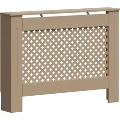 vidaXL Accesorios Para Electrodomésticos-Cubierta para radiador MDF 112x19x81,5cm