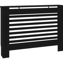 vidaXL Cubierta para radiador MDF 112x19x81,5 cm Negro Best