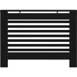 vidaXL Cubierta para radiador MDF 112x19x81,5 cm Negro Best