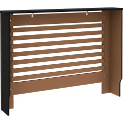 vidaXL Cubierta para radiador MDF 112x19x81,5 cm Negro Best