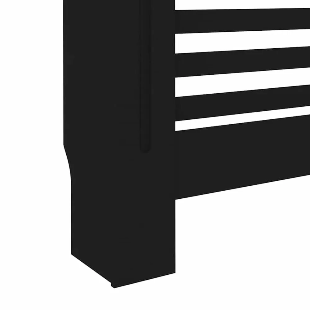 vidaXL Cubierta para radiador MDF 112x19x81,5 cm Negro Best