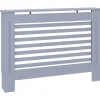 vidaXL Cubierta para radiador MDF gris antracita 112x19x81,5 cm New