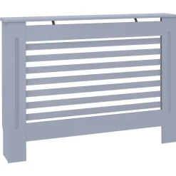 vidaXL Cubierta para radiador MDF gris antracita 112x19x81,5 cm New