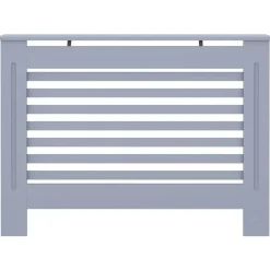vidaXL Cubierta para radiador MDF gris antracita 112x19x81,5 cm New