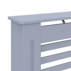 vidaXL Cubierta para radiador MDF gris antracita 112x19x81,5 cm New