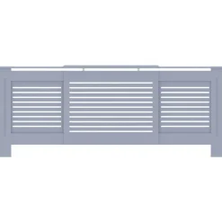 vidaXL Cubierta para radiador MDF 205 cm Gris