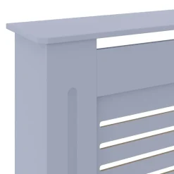 vidaXL Cubierta para radiador MDF 205 cm Gris