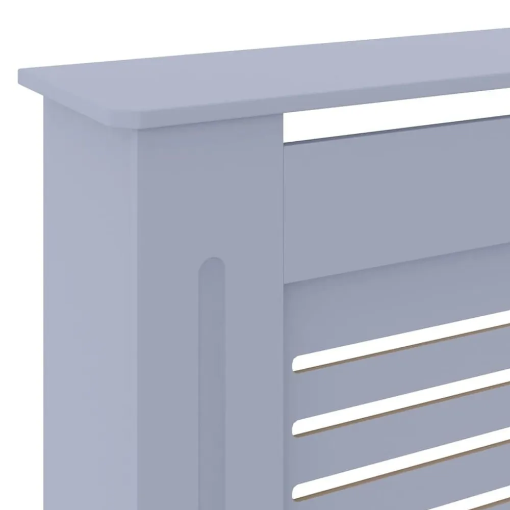vidaXL Cubierta para radiador MDF 205 cm Gris