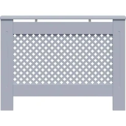 vidaXL Cubierta para radiador MDF gris 112x19x81,5 cm Antracita Sale