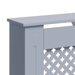 vidaXL Cubierta para radiador MDF gris 112x19x81,5 cm Antracita Sale