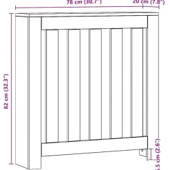 vidaXL Cubierta radiador madera ingeniería artisan 78x20x82 cm Roble Outlet