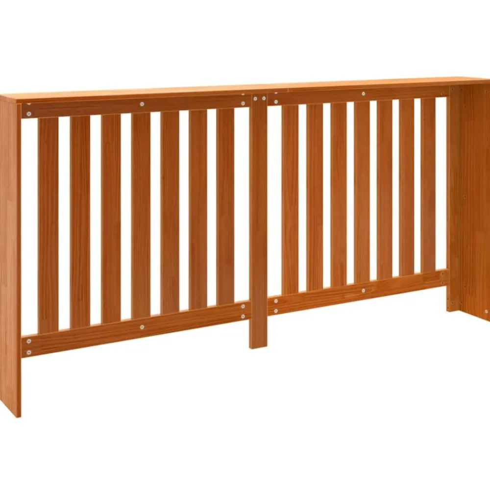 vidaXL Cubierta radiador madera maciza pino marrón cera 169x19x84 cm Marrón Best