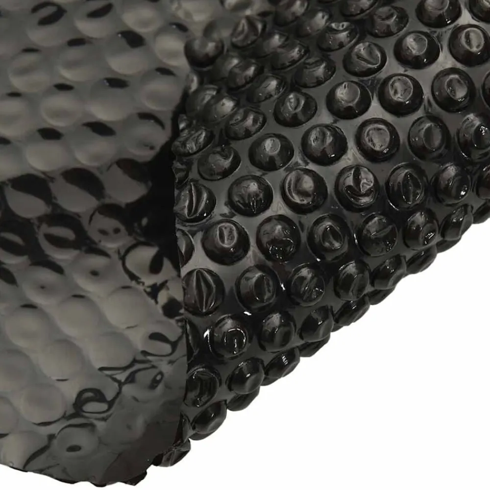 vidaXL Cubierta solar de piscina PE rectangular flotante 10x5 m Negro Outlet